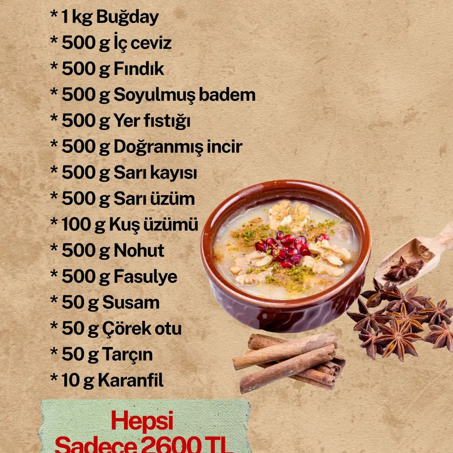 Aşure paketi