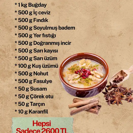 Aşure paketi